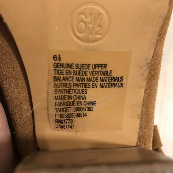 Genuine Suede Jessica Style Ankle Booties w Wrap Buckle Accent Lt Brown Sz 6.5 - Picture 13 of 13